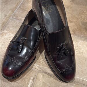Men's Black Leather Loafers with new socks